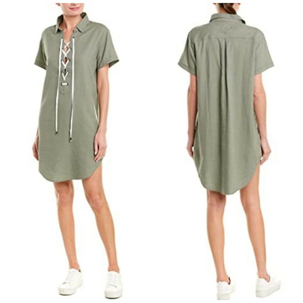 RAILS Rocky Lace Up Dress Sage - Picture 3 of 13